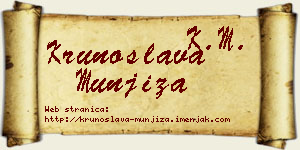 Krunoslava Munjiza vizit kartica